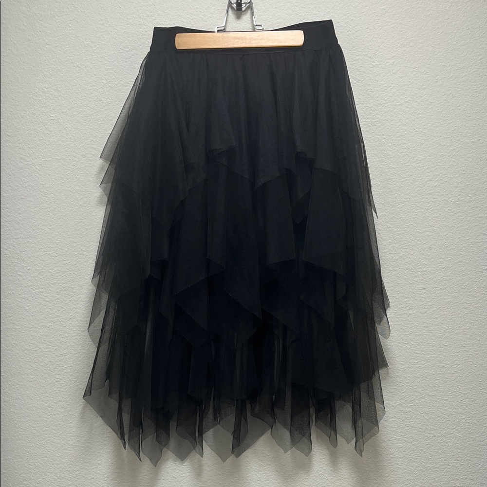 Black Layered Tulle Skirt Size Large